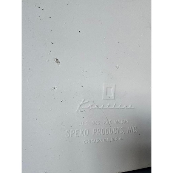 Vintage Krestline Bread Box with 4 Drawers – White Metal Kitchen Organizer – USA - Picture 10 of 11